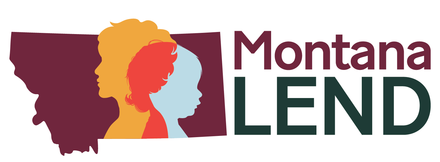 Montana LEND logo featuring stylized profiles of diverse individuals against the outline of the state of Montana.