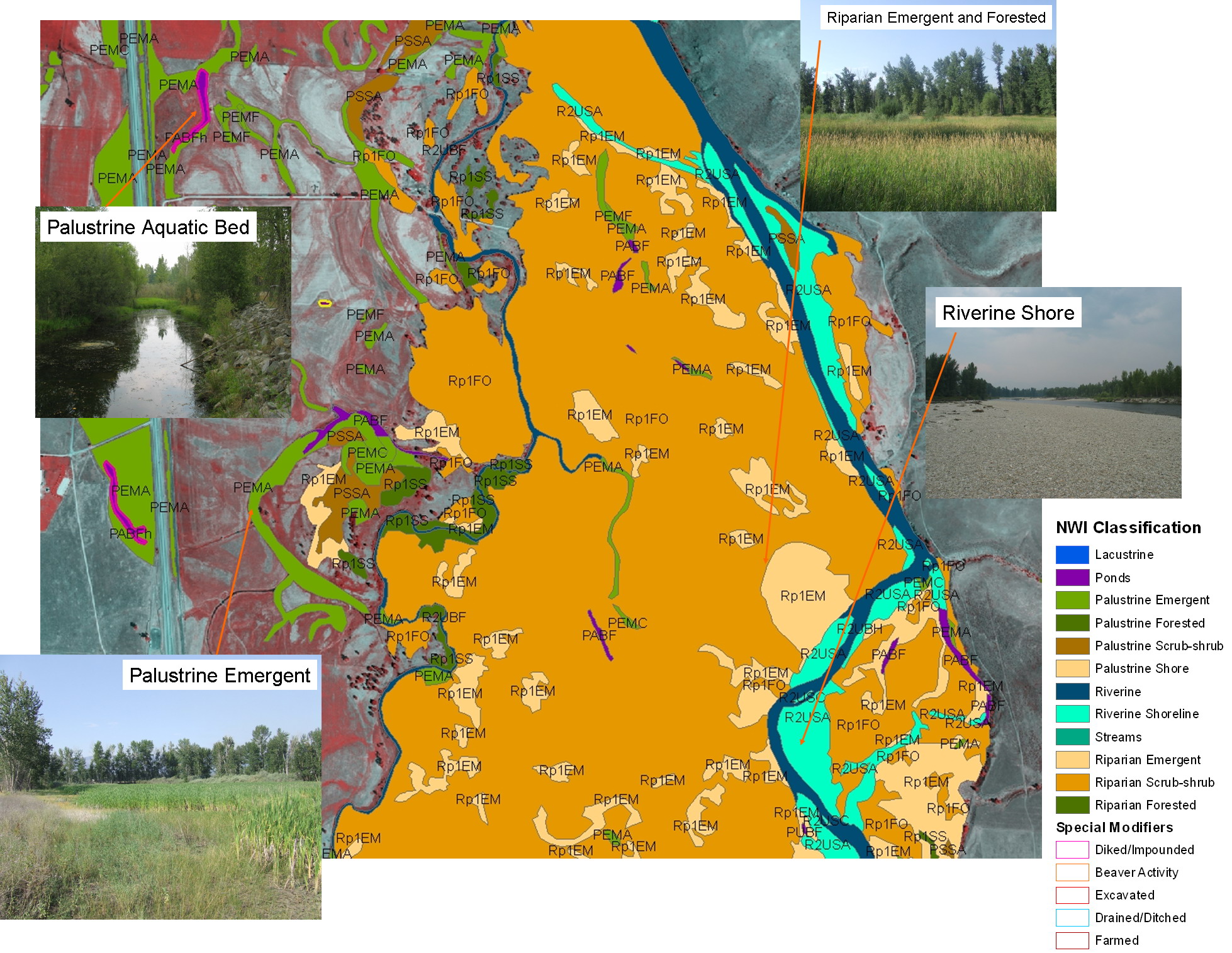 Example of wetland and riparian mapping in Montana.