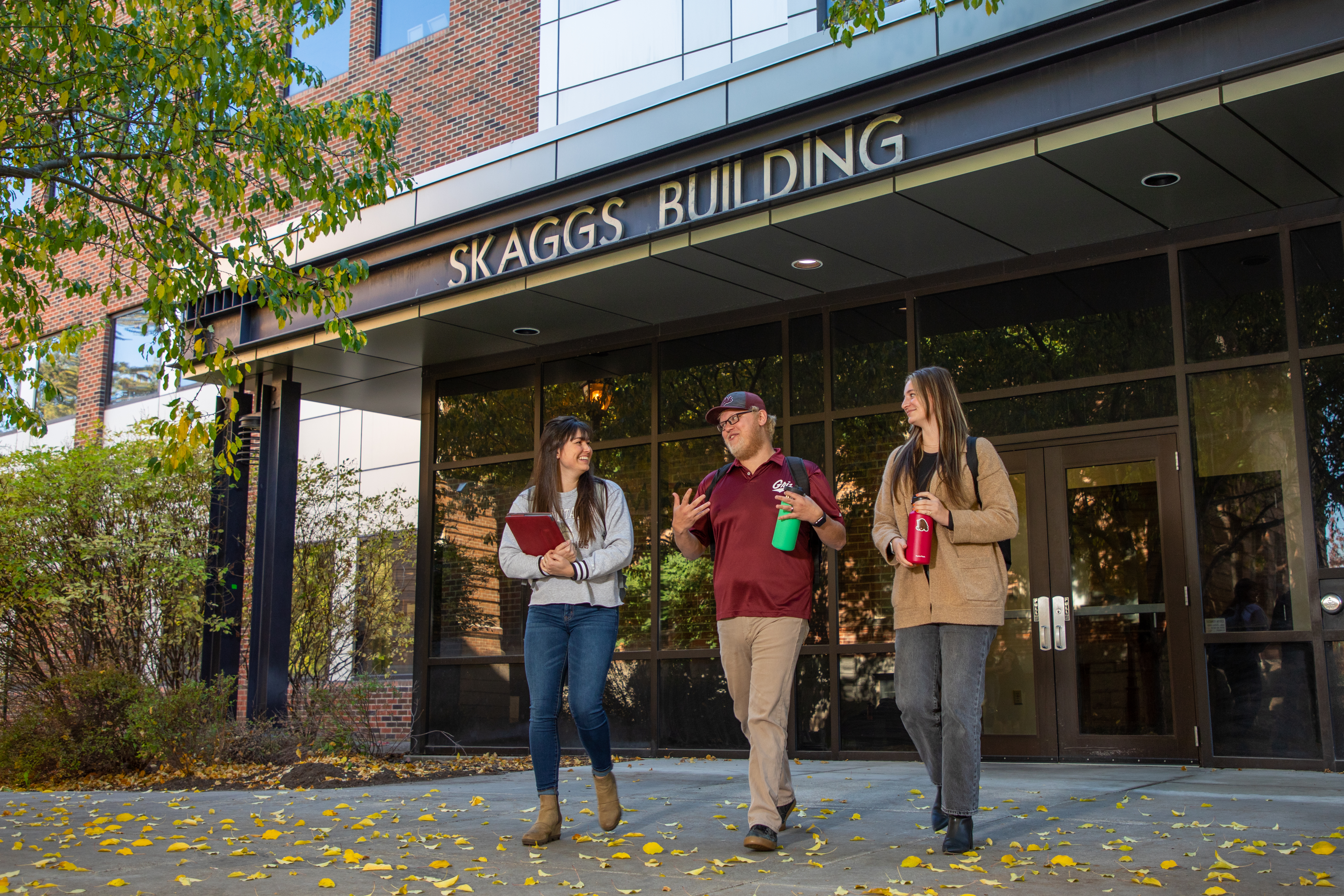 students in front of skaggs
