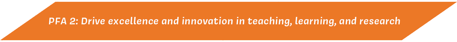 PFA2: Drive excellence and innovation in teaching, learning, and research
