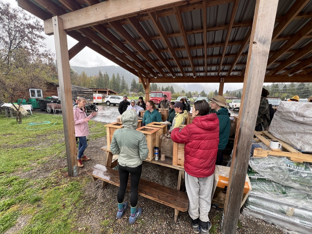 person chatting to group