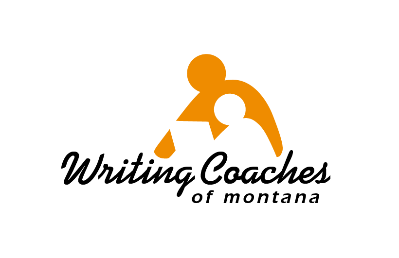 Logo for Writing Coaches of Montana featuring an illustrative design with figures representing coaching and collaboration