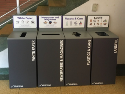 all in the hall bins by the stairwell in the education building