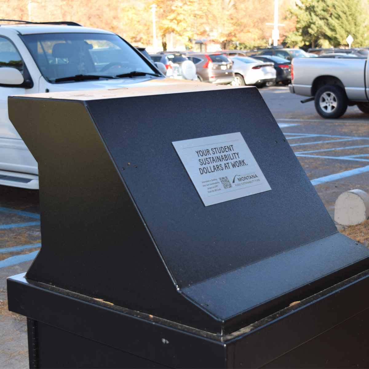 bear safe garbage can outside of UC