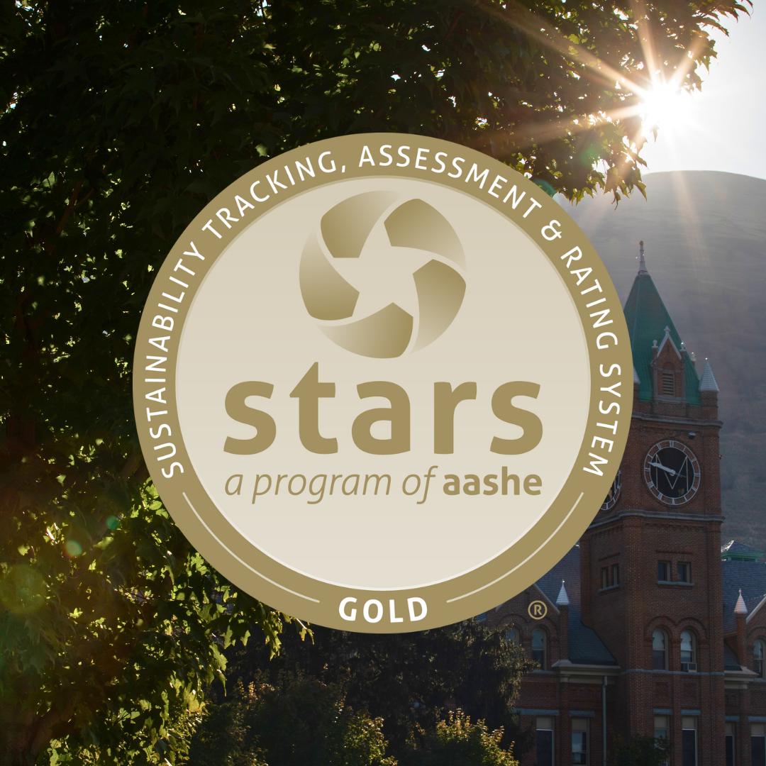 aashe stars badge with main hall in the background