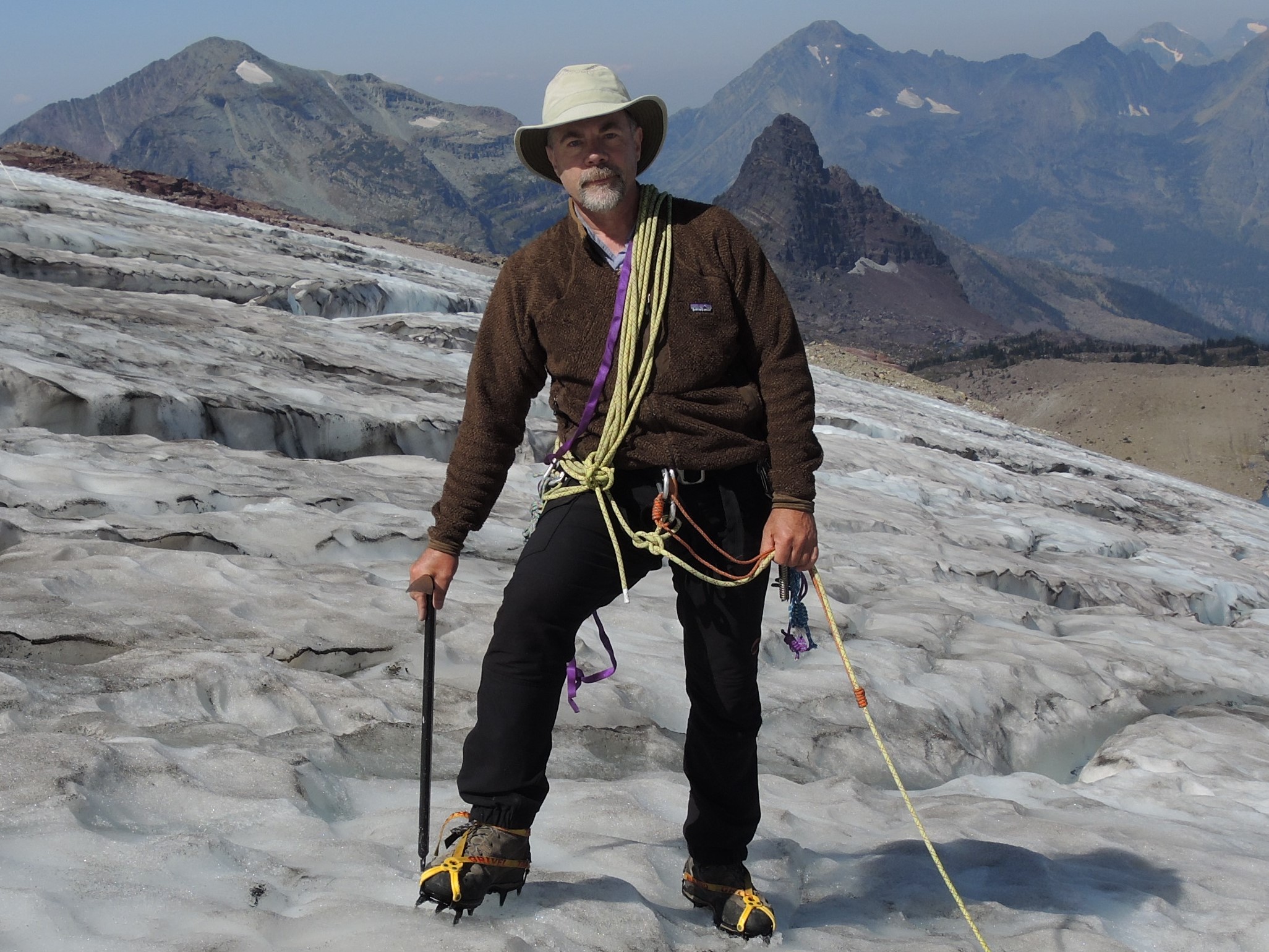 USGS scientist Dan Fagre on the job at Glacier National Park. Photo courtesy of Dan Fagre. 
