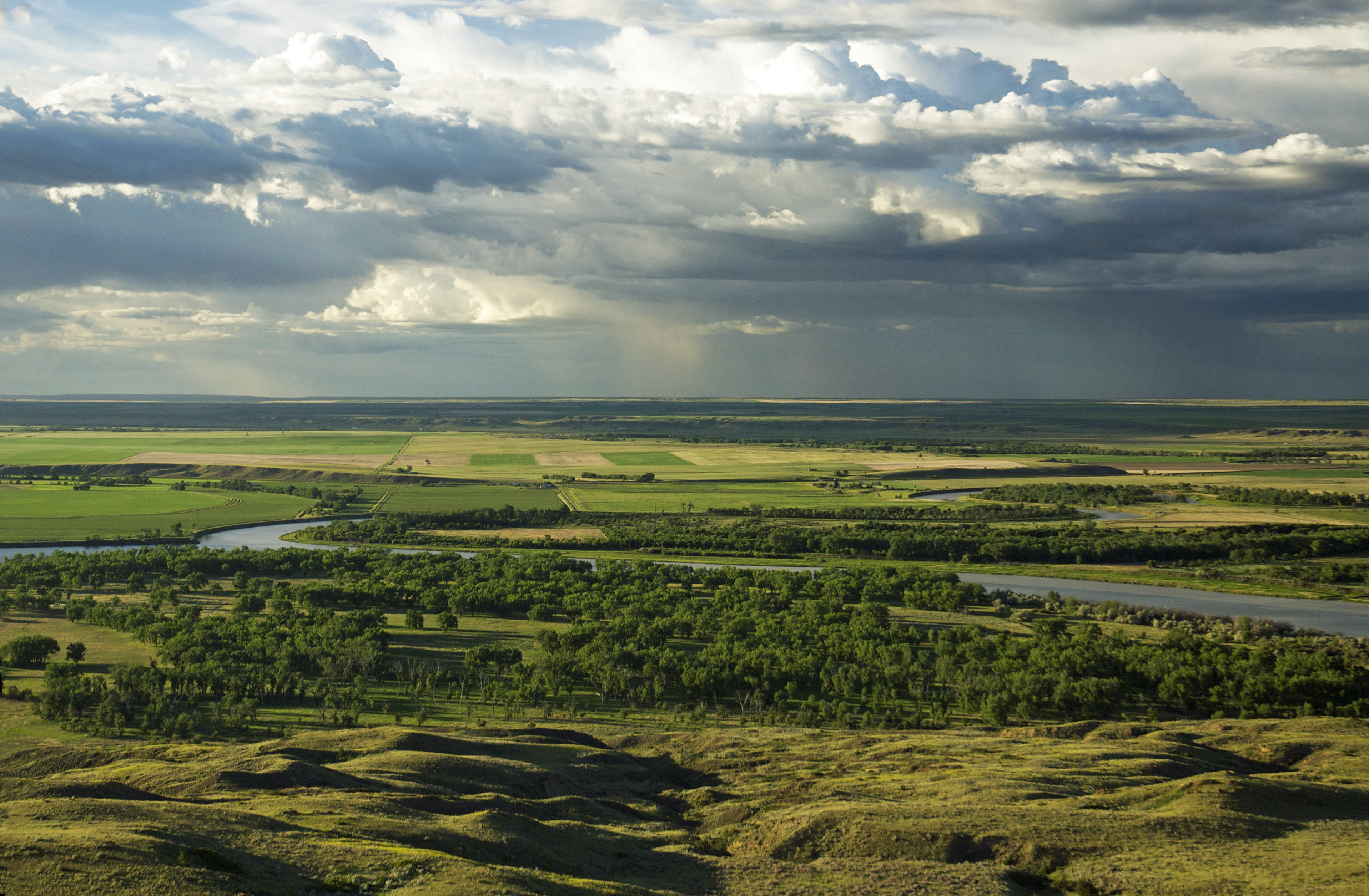 This image shows the confluence Montana’s Milk and Missouri Rivers. (Photo by Rick and Susie Graetz) 