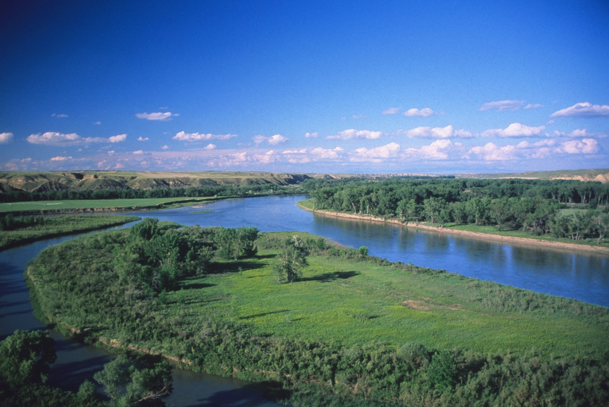 Confluence of the Marias River and the Missouri River