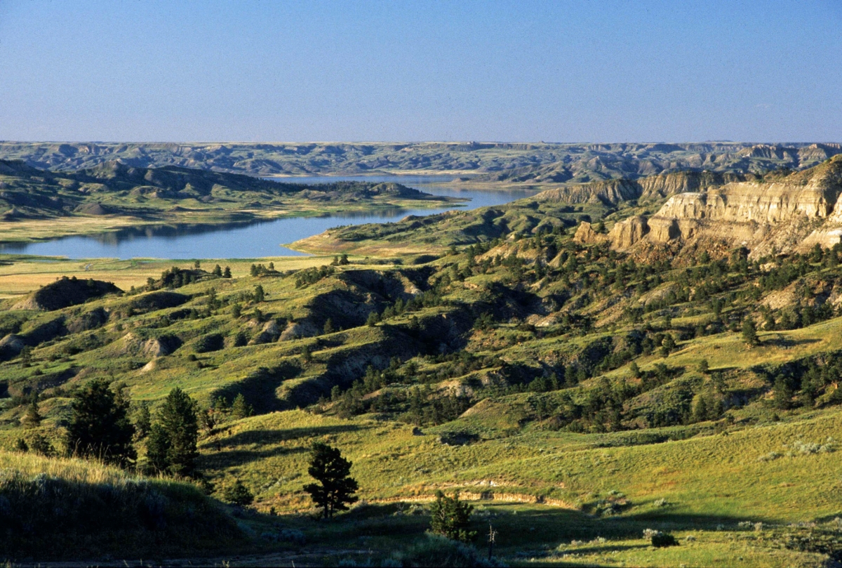 Snow Creek north of Jordan shows off the Missouri River breaks in their spring dress.