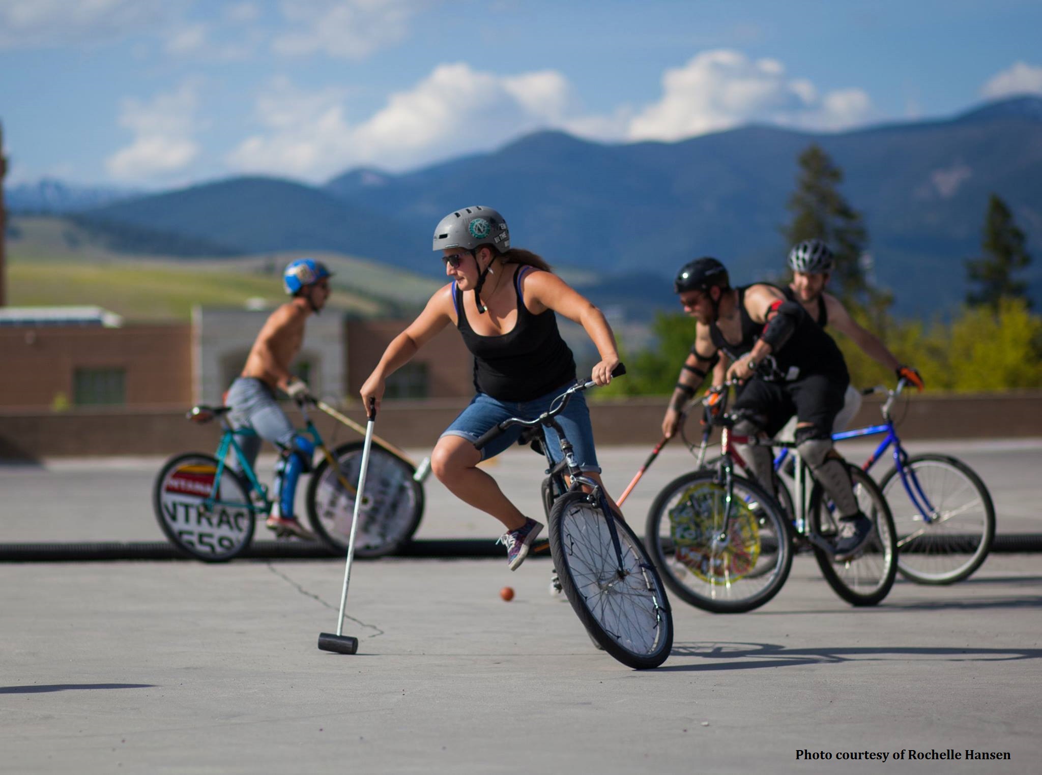people playing bike polo