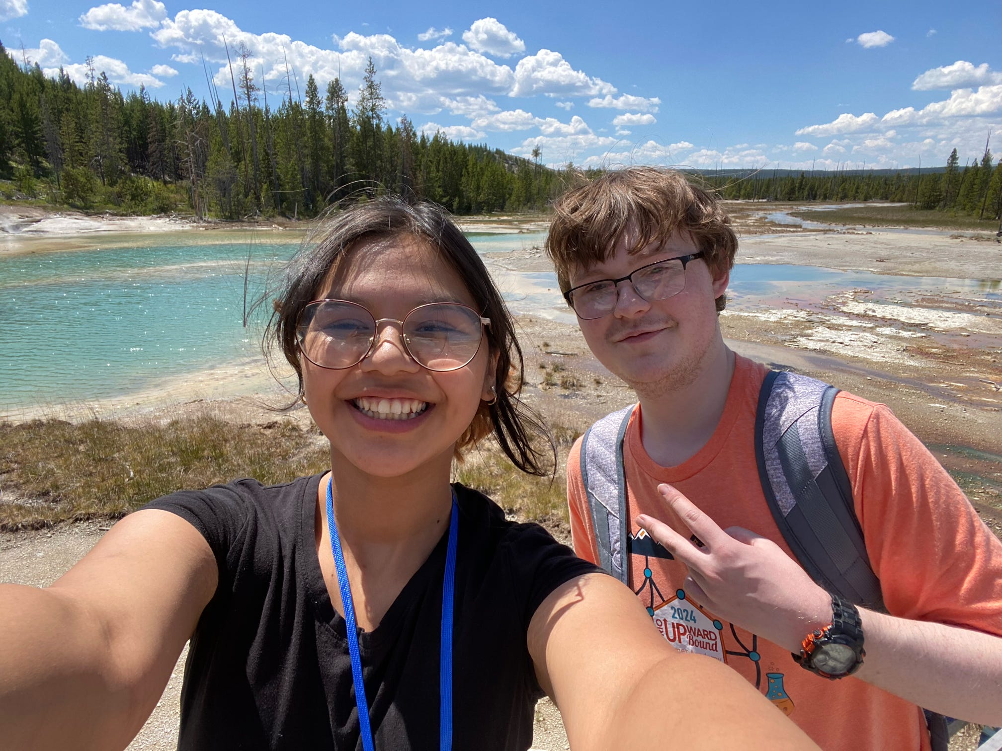 Raeshaun and Andrew at Yellowstone