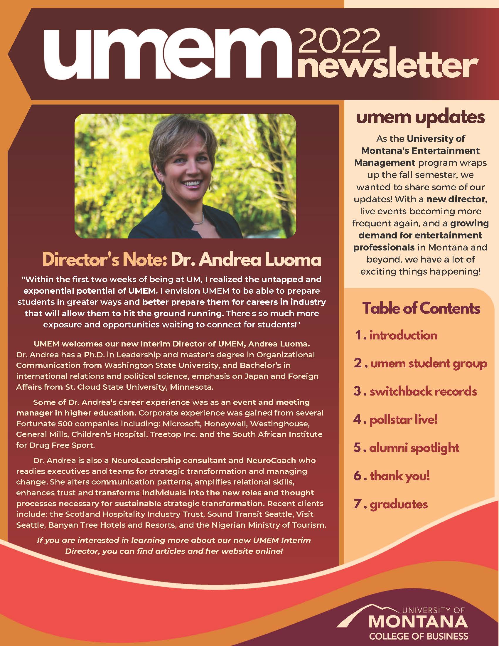 umem december 2022 newsletter page 1