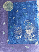 blue handmade paper