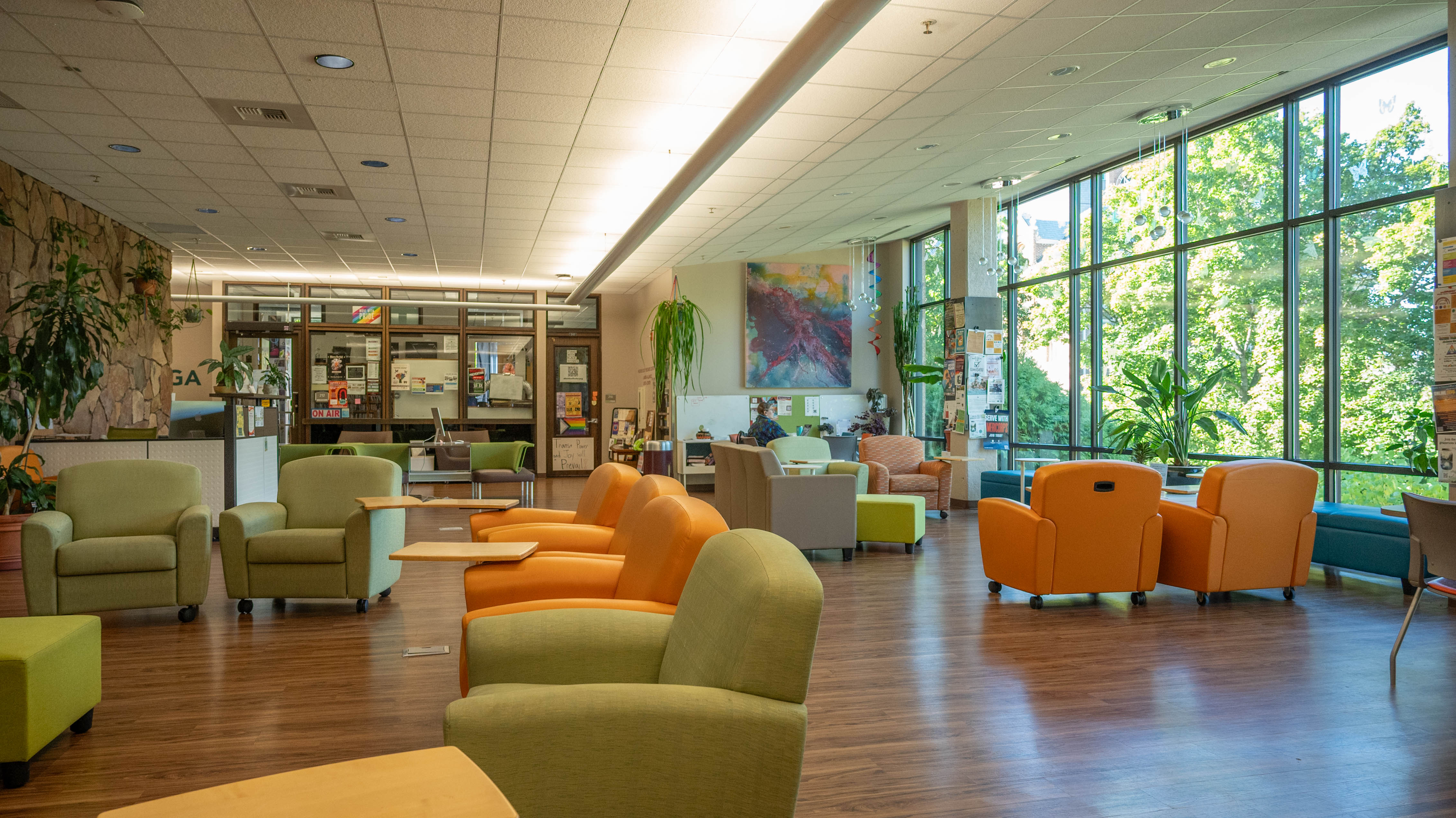Open space with chairs 