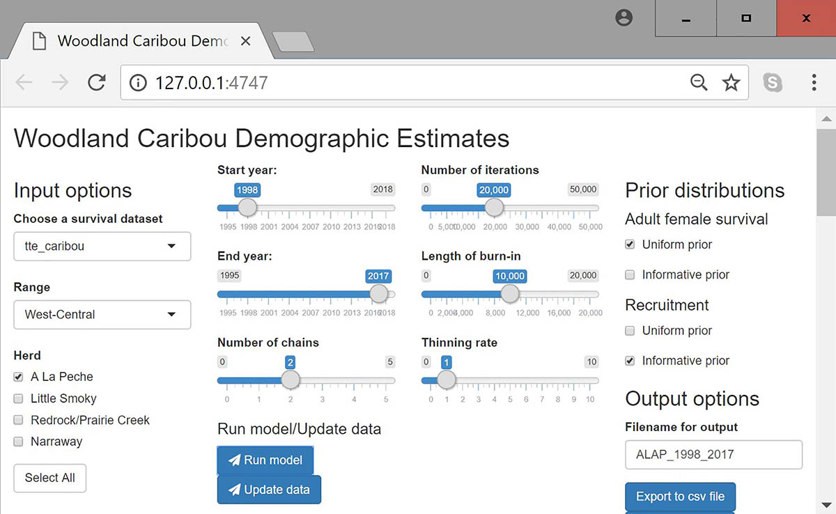 Woodland Caribou Demographic Estimates